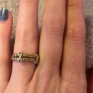 Levian strawberry gold, chocolate diamond Ring, size 4.5